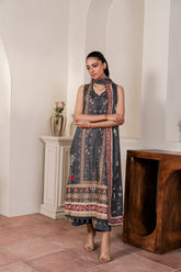 Resham Unstitched Cambric 3 Pcs Printed Suit D758